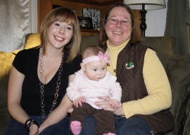 Grandma, mom and daughter