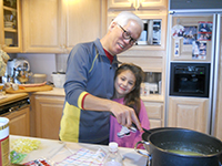Terrill and his granddaughter 