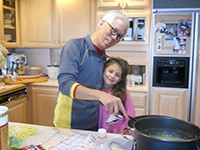 Terrill and his granddaughter 