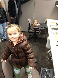 Beth’s girls at the office