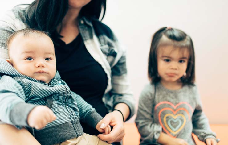 PEPS mom with her newborn and toddler 