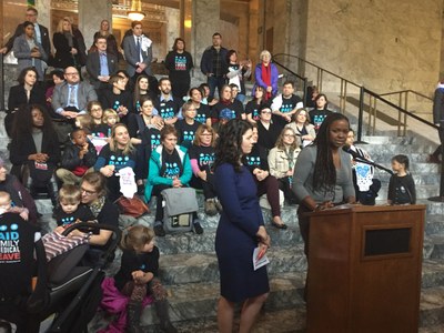 Moms and allies advocating