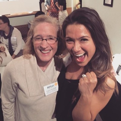 LB and Newborn group leader Kaeti at the PEPS Evening of Appreciation (2015)