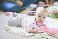 Baby on a blanket