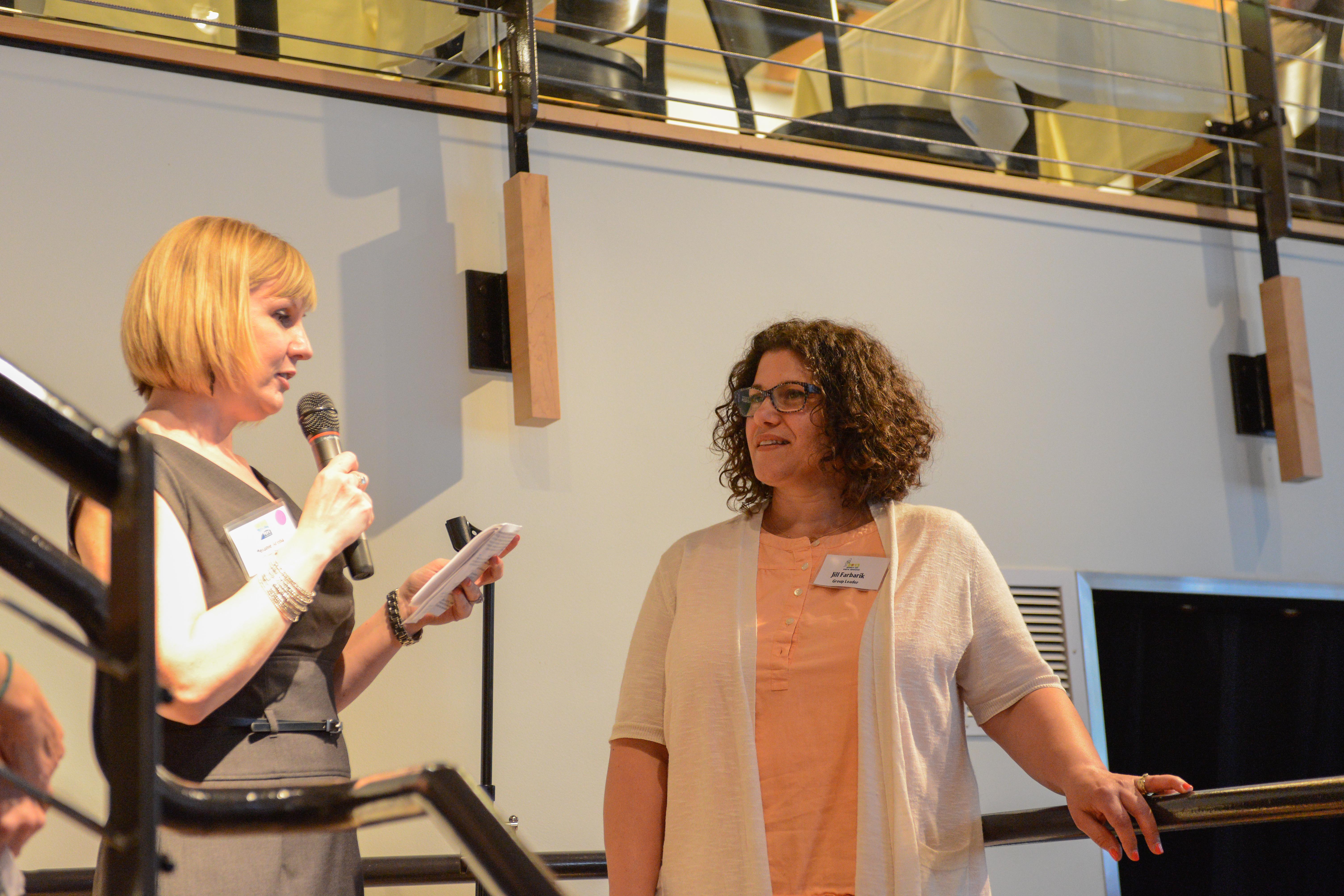 Jill receiving her award